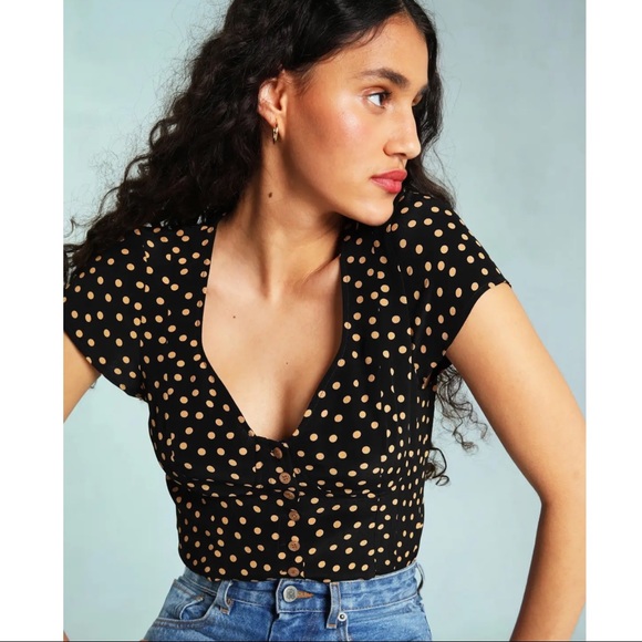 Rouje Ambroise top in black dots, size 36 - Picture 2 of 4